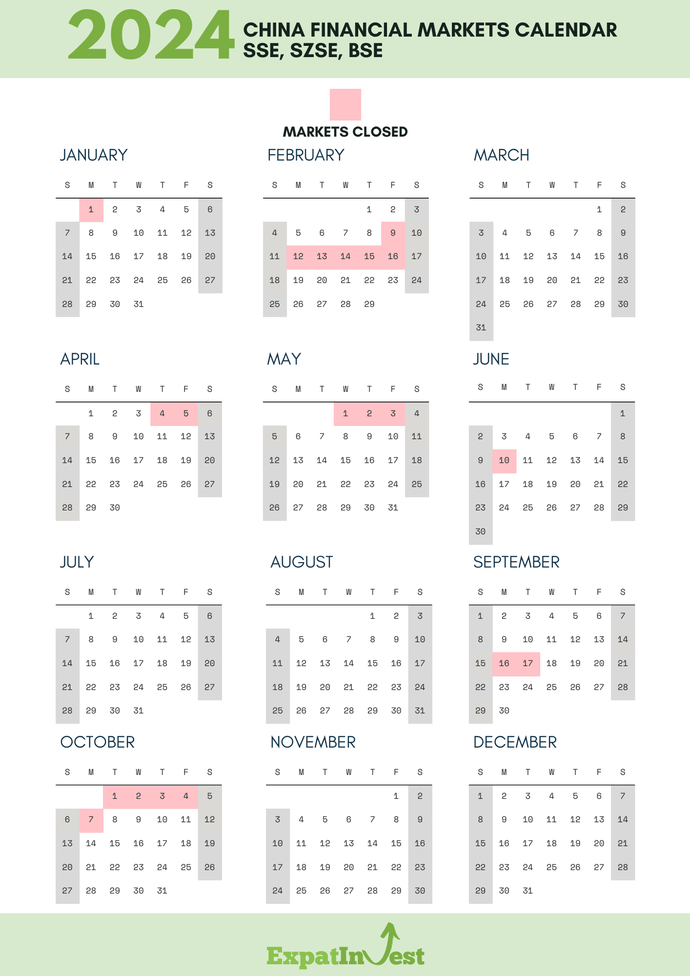 Opening Times & Holiday Schedule for the Chinese Stock Markets